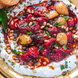 Labneh with Confit Tomatoes and Garlic