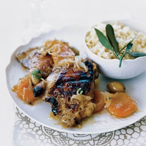Flavors of the Atlas: Moroccan Chicken Thighs with Apricot and Olive Relish