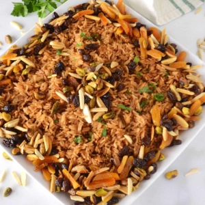 Exotic Fusion: Mediterranean Rice Pilaf with a Nutty and Fruity Twist