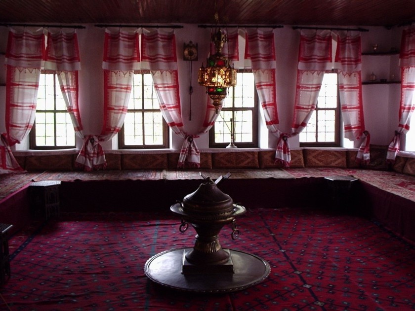 The interior of an upper floor in a traditional house in Sarajevo, Bosnia.