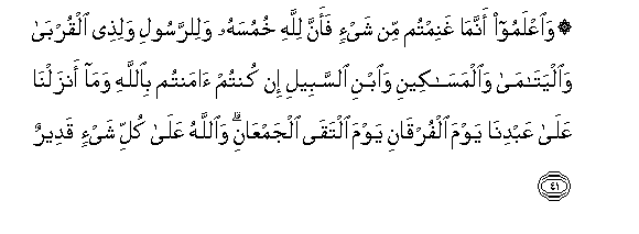 Islamicity Org Al Anfal The Spoils Of War 8 41