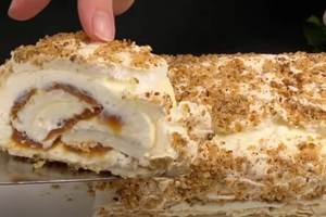 Flourless Caramel Cream Roll