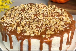 Decadent Duo: A Chocolate Cake That Embraces Pumpkin Bliss!