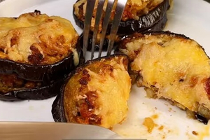 Melted Goodness: Cheezy Beef-Stuffed Eggplant Rolls
