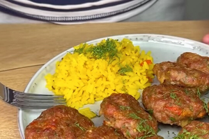 Flavor Explosion: Spiced Beef Patties with Aromatic Rice