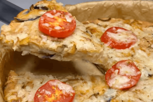 Heavenly Harvest: Cheesy Eggplant & Leek Pie Perfection