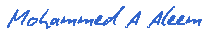 Mohammed Abdul Aleem's Signature