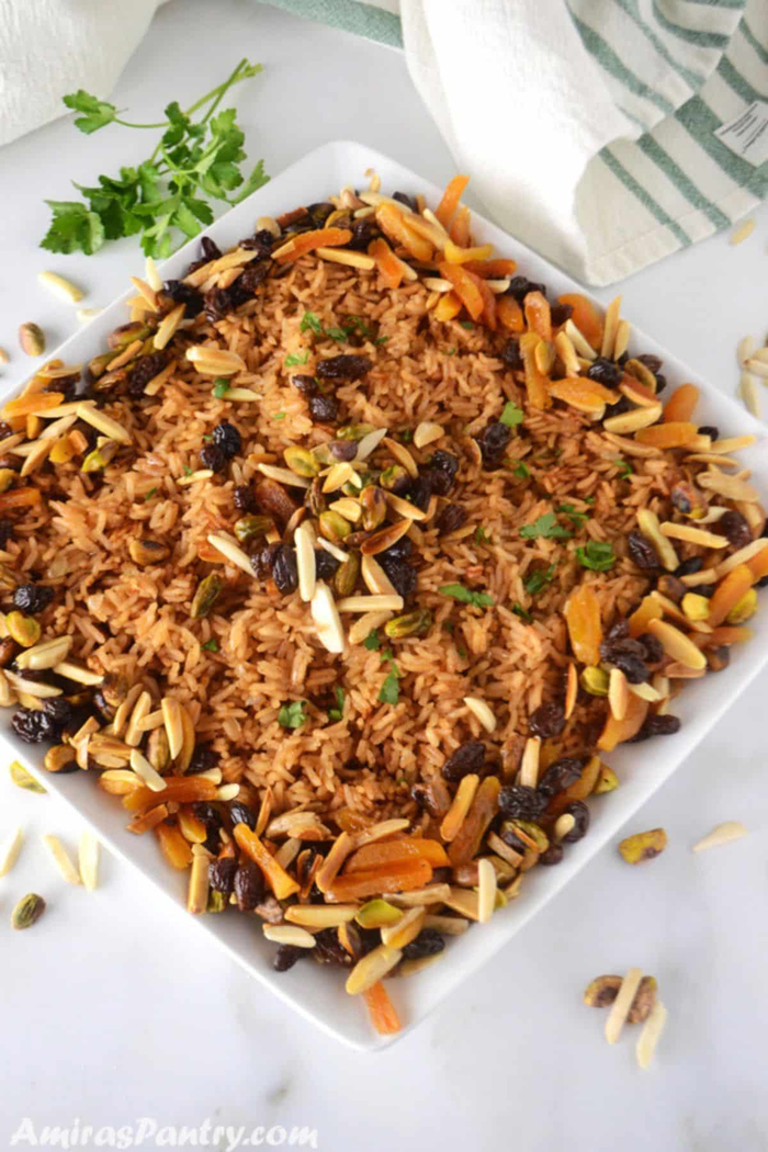 Exotic Fusion: Mediterranean Rice Pilaf with a Nutty and Fruity Twist
