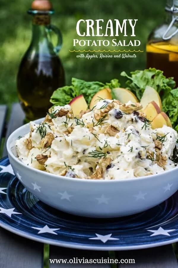 Savor the South: Brazilian-inspired Potato Salad with Apples, Raisins, and Walnuts