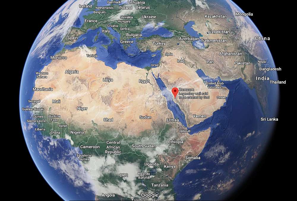 Geo location of zamzam