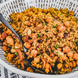 Freekeh Pilaf with Chickpeas