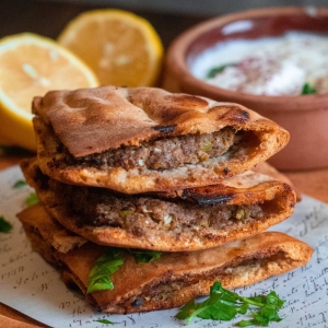 Meat Stuffed Pitas (Palestinian Arayes)